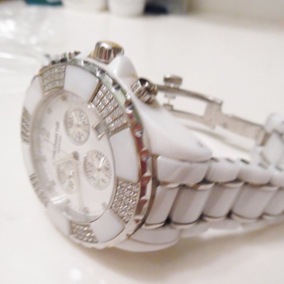 Michael Hill Watch 3/4 CTW DIAMONDS CERAMIC - Picture 3 of 7